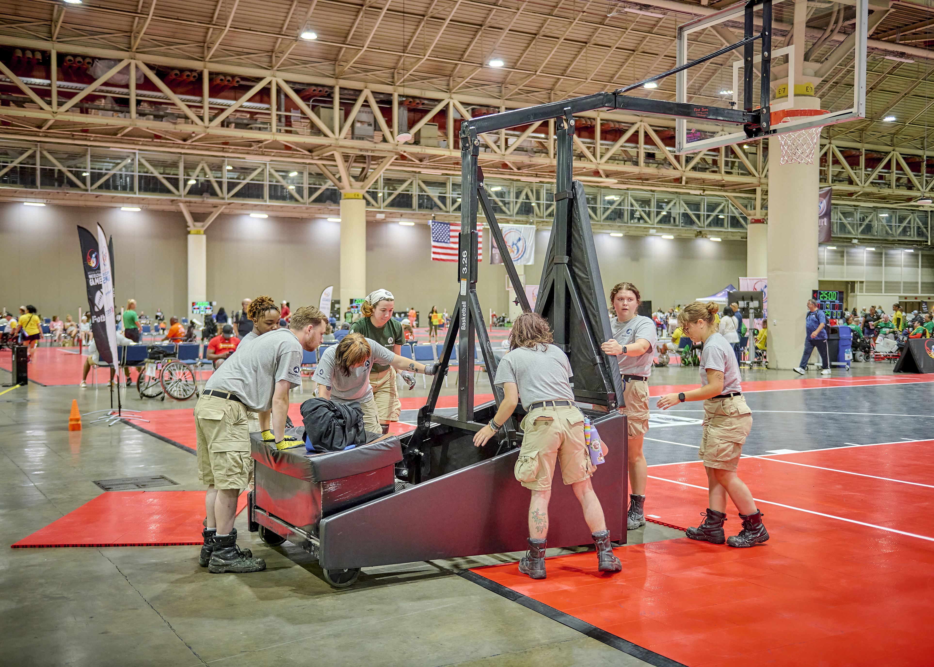 AmeriCorps NCCC Members at the National Veterans Wheelchair Games