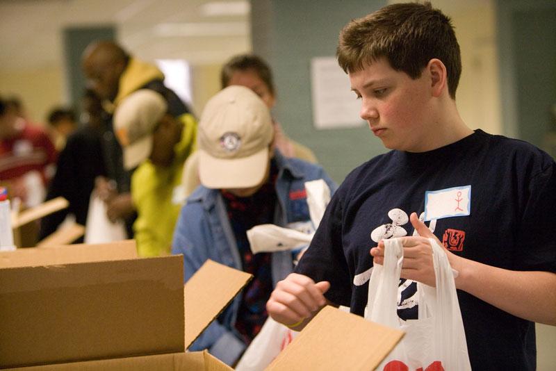 Volunteers on MLK Day